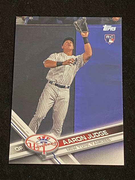 Aaron judge topps rookie card - May 25, 2023 · A favorite in Topps Heritage, Throwback Uniform Variations go retro with the player’s garb. Photos on these scarce cards show players in throwback threads worn during commemorative games. A big ... 